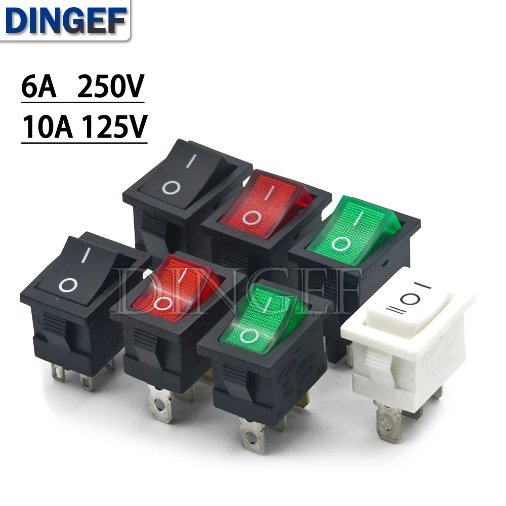 1 Stück Ein-Aus kcd1 15*21mm 2-polig 3-polig 4-polig 6-polig Schiffs schalter 6a 250V 10a 125V 15x21 Wipp schalter Netzschalter Image
