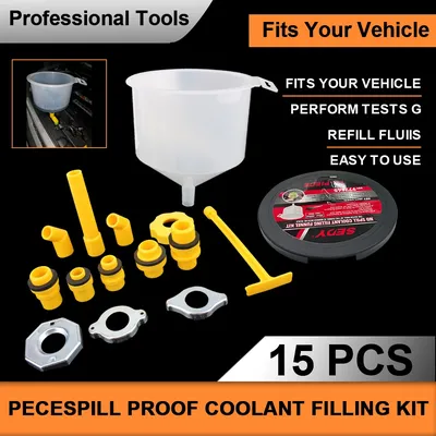 15Pcs/Set Fit Universal Vehicles Car Accessories Pour Oil Tool Plastic Filling Funnel Spout Spill