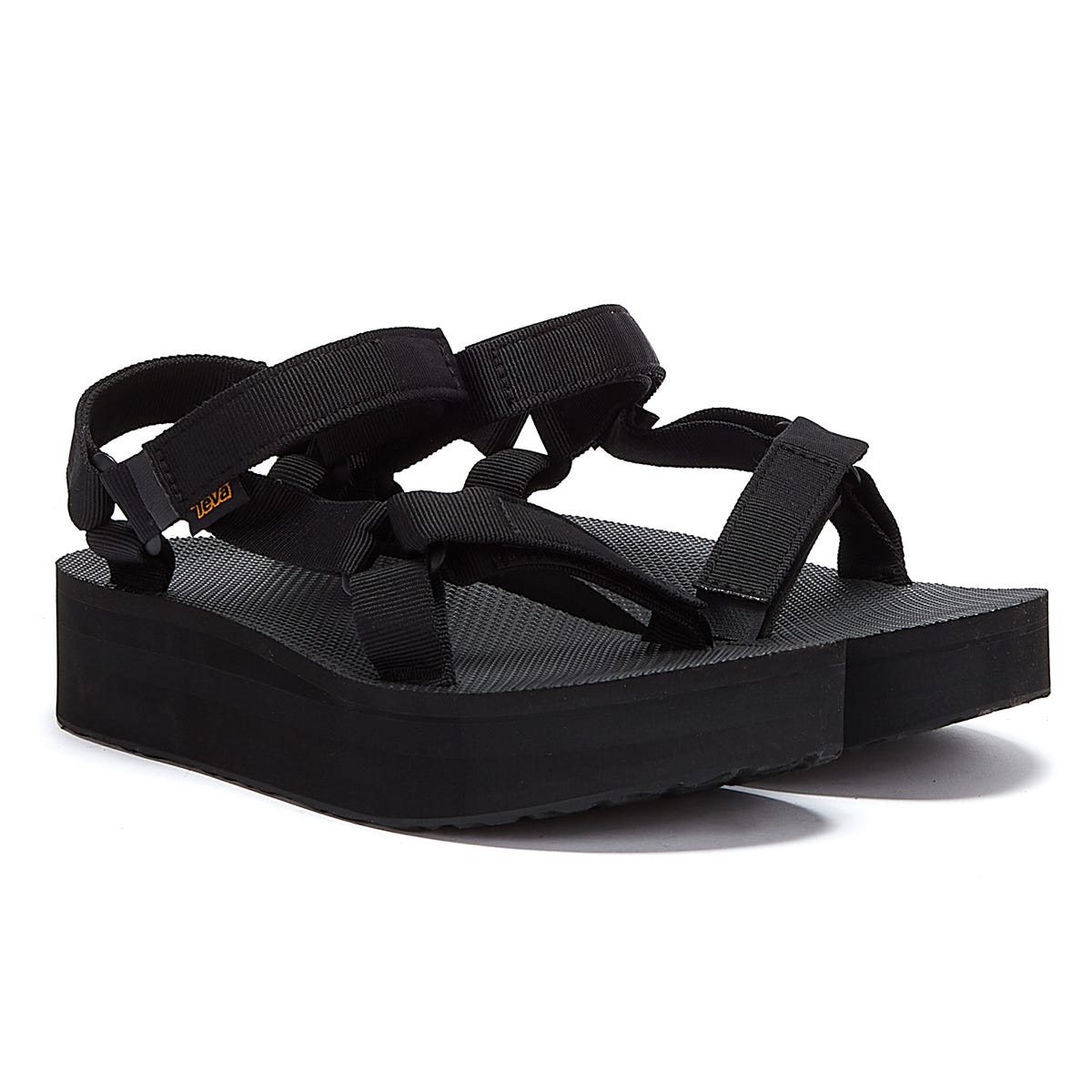 Teva Womens Flatform Universal Sandalen - (Schwarz)