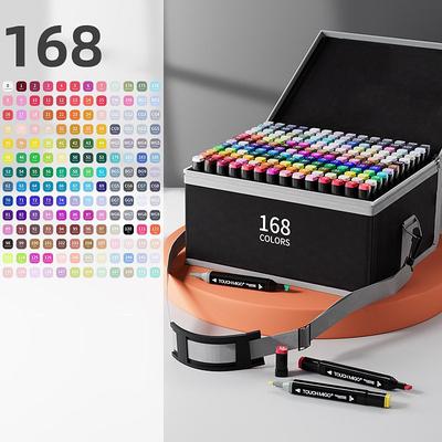 100/120/168 Colors Markers Dual Tips Permanent Art Markers Pen Highlighter Pen Sketch Markers for Painting Sketching Back to School