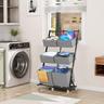 Rolling Laundry Hamper Sorter Freestanding Laundry Hamper with 6 Adjustable Storage Baskets for BedroomLaundry