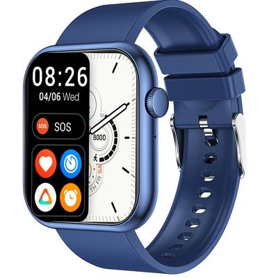 iMosi QX7 Pro Non-invasive Blood Glucose Smart Watch 2.0 inch Smartwatch Fitness Running Watch Bluetooth Temperature Monitoring Pedometer Bluetooth Call Compatible with Android iOS Women Men Waterproo