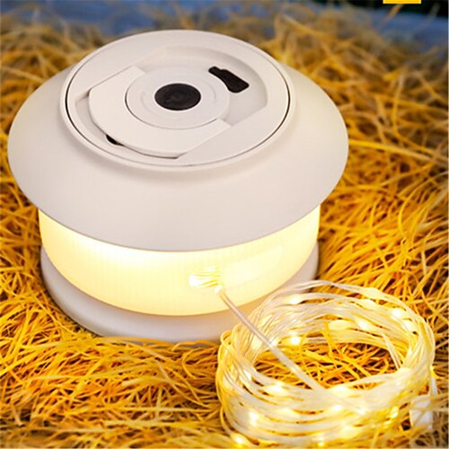 20m rollbare LED Girlande Campinglicht mit versenkbaren LED Lichterketten festliche Atmosphäre Partyzelt Beleuchtung Strom Image