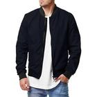Herren Leichte Jacke Sommerjacke Bomberjacke Windbreaker Urlaub Täglich Tasche Frühling Herbst Einfach Mode Klassisch Stehkragen Regulär Schwarz Marineblau Blau Braun Armeegrün Jacken