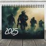 2025 Militär-Themenkalender, 2025 Kalender, Wandkalender, Geschenk