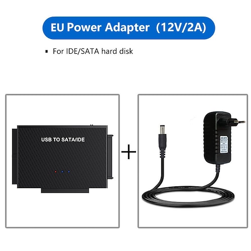 USB 3.0-zu-SATA-IDE-Festplattenadapter, USB-Typ-C-Lesegerät für externe Festplatten, Data Ultra Recovery-Konverterkabel-Kit für universelles optisches Laufwerk aus HDD, SSD Image
