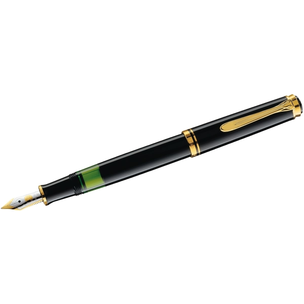 Pelikan Kolbenfüllhalter Souverän M400 Feder B schwarz Image