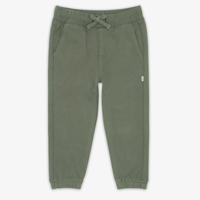 Olive Denim Jogger - 18-24 months