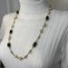 J. Crew Jewelry | J. Crew J Crew Beaded Necklace Signed Costume Jewelry Gold Tone Brushed Black | Color: Black/Gold | Size: Os