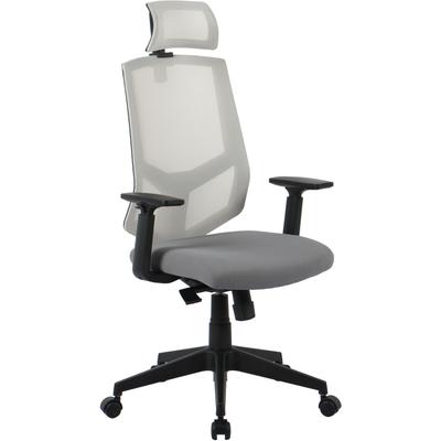 Chefsessel INOSIGN "Netti, Schreibtischstuhl, hochwertige ergonomische Ausstattung", grau, B:71cm H:107cm T:71cm, Stühle, Kopfstütze, Armlehnen & Rückenlehne verstellbar Image