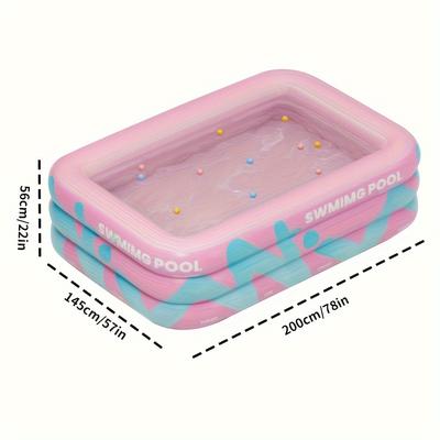 TEMU Large Inflatable Swimming Pool, Home Inflatable Swimming Pool, Play Pool, Courtyard Garden Outdoor Water Party Use