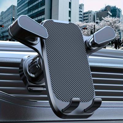 TEMU Car Phone Holder Mount, Car Mobile Phone Bracket Creative With 360Â° Rotation And Hook Clip For Car Air Vent