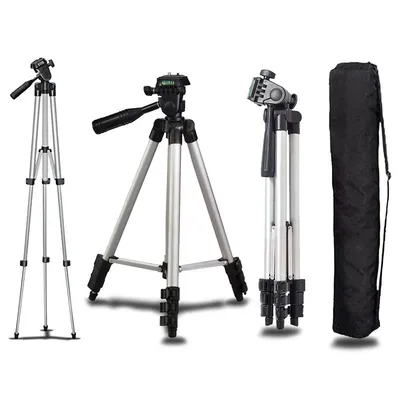 Phone Tripod Stand 40inch Aluminum Travel Tripod With Quick Plates Mount Pan Head for iPhone Canon Nikon DSLR SLR Camera Tripod