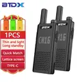 Mini Walkie Talkie ultrasottile da 15mm BTDX BT-360 tipo C carica Walkie-Talkie VOX PMR446 Radio bidirezionale portatile professionale ht