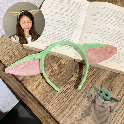 Star Wars Headgear Headband Yoda Headband Plush Kawaii Hair Accessories Baby Yoda Character Alien