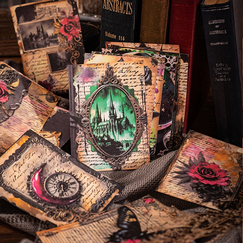 30 stücke Vintage Scrap booking Material Papier dekorative DIY Tagebuch Album handgemachte Tagebuch Album dekorative Hintergrund papier Image