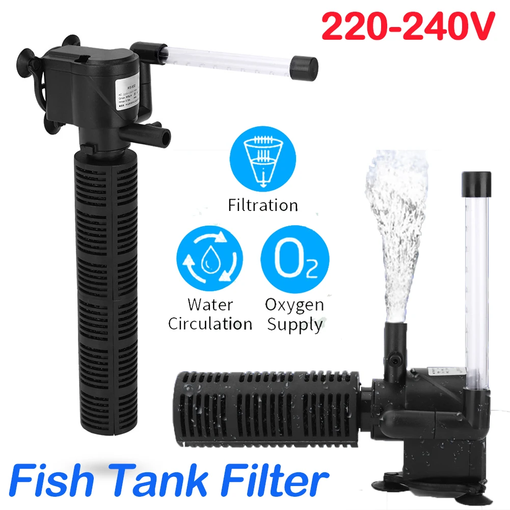 Aquarium Sauerstoff filter 3 in 1 Aquarium Filter Aquarium Sauerstoff Tauch wasser reiniger Silent Belüftung pumpe für Aquarium