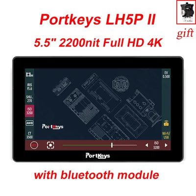 Portkeys lh5p ii monitor 5.5 "2200nit full hd 4k hdmi touchscreen mit bluetooth modul für canon sony z cam bmpcc4k bmpcc6k LH5P