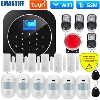 EN/RU/SP/FR/IT/GE Tuya Smart Gsm Wifi Alarm System für Home Wireless Security Alarm House Smart Life App Control funktioniert mit ALexa