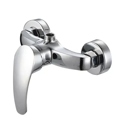 Polished Chrome Finish Wall Mounted Bathroom Bathtub Shower Tap Mixer Faucet Accessories Bathroom Mixer Faucet Modern Parts