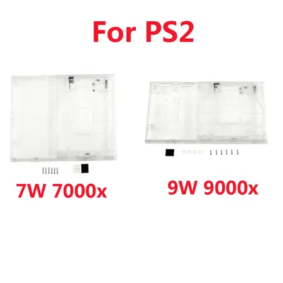 Für ps2 7w 9w klares Voll gehäuses chale für ps2 Konsolen schale transparent mit Schrauben für ps2 Image