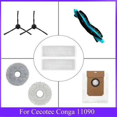 Für Cecotec Conga 11090 Spin Revolution Robotic Staubsauger Teil Hauptbürste Abdeckung Mopp Tuch Seitenbürste HEPA-Filter Zubehör Image