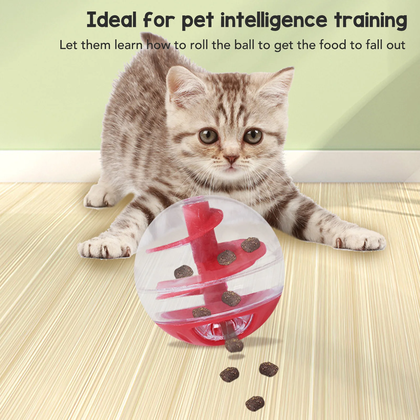 Cat Treat Dispens ing Ball Biss beständiger interaktiver Pet Slow Feeder Puzzle Ball für Kätzchen Katzenfutter Spender ball Image