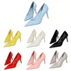Frau Mode Karriere formale 7,5 cm 10,5 cm High Heels bunte Schuhe Dame süß blau gelb Hochzeit Scarpins Pumps plus Größe 34-43