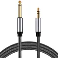 1.5M 6.35mm 1/4 TS A 3.5mm 1/8 TRS AUX Adattatore Single Track Altoparlante Cavo Audio Mono A Stereo