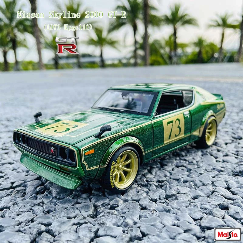 Maisto 1:24 1973 kpgc110 Nissan Skyline 2000 GT-R Legierung Automodell Handwerk Dekoration Sammlung Spielzeug Werkzeug Geschenk Druckguss Image