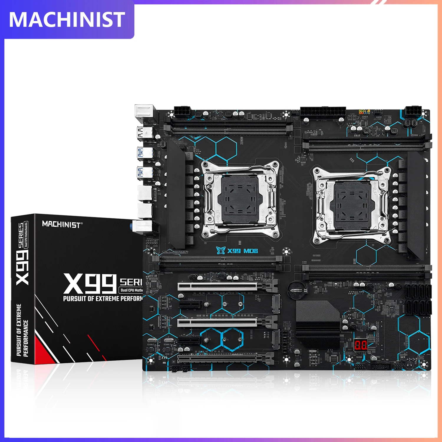 MACHINIST X99 MD8 Motherboard LGA 2011-3 Unterstützung Dual Xeon CPU Prozessor Slot 8 DDR4 RAM Speicher MAX 256 GB USB 3.0 M.2 NVME SATA Image