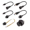 connettore USB C tipo C impermeabile per montaggio a pannello con vite circolare tipo D adattatore per cavo impermeabile USB C tipo C per montaggio su telaio
