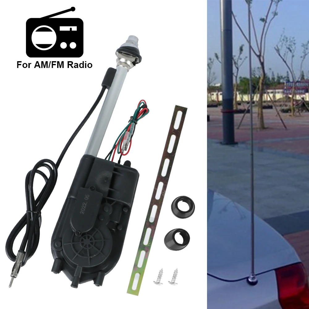 Antennen montage für Auto Geländewagen bin FM Radio Universal automatische Teleskop antenne elektrische Leistung 12V Außen fahrzeug antennen Image