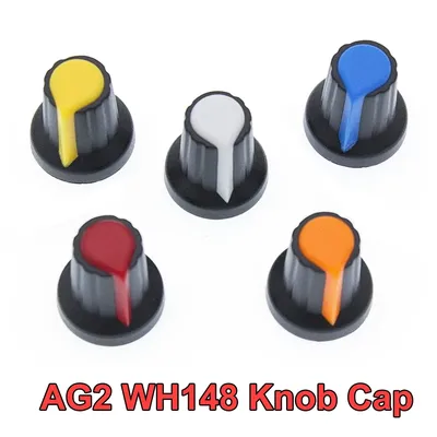 10 teile/los wh148 Potentiometer Knopf kappe (Kupfer kern) 15x17mm 6mm Wellen loch ag2 gelb orange Image