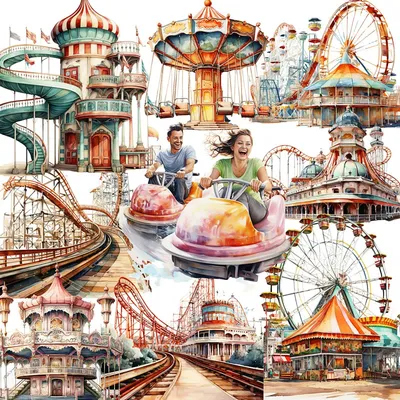 Vergnügung spark Achterbahn Aufkleber Handwerk und Scrap booking Aufkleber Kinderspiel zeug Buch Image