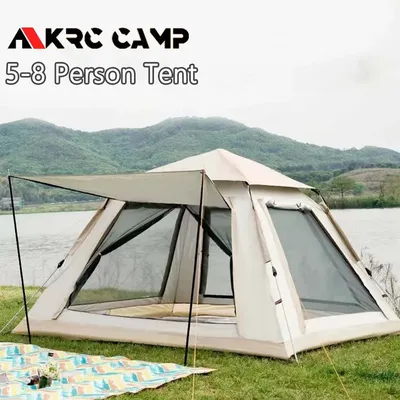 5-8 Person Tent Outdoor Automatic Quick Open Waterproof Camping Tent Family Outdoor Instant Setup Tent with Carring Bag