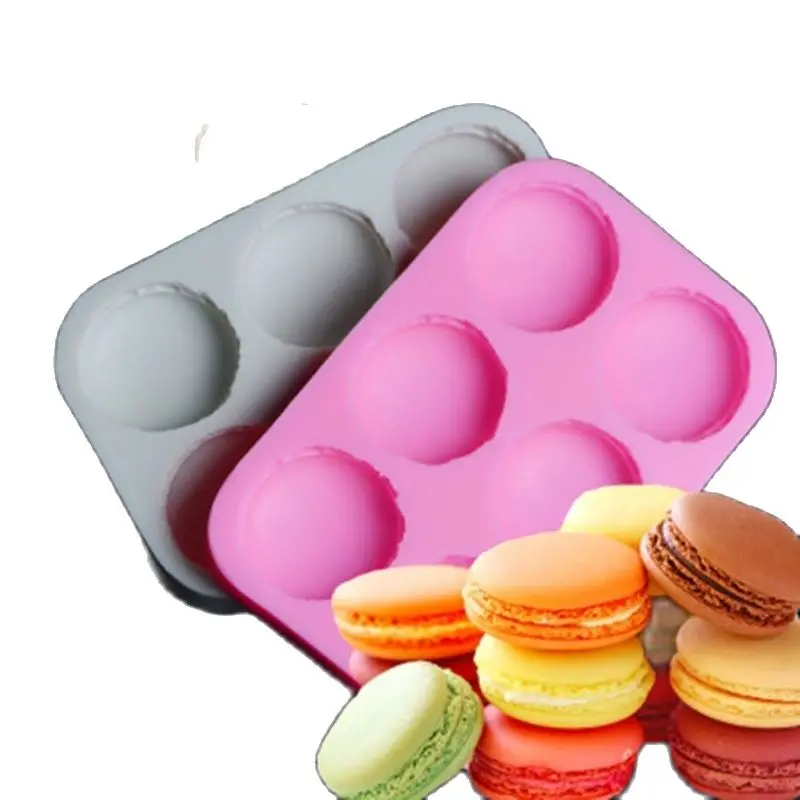 6 löcher Macaron Silikon Form Fondant Form Kuchen Dekorieren Werkzeuge Schokolade Form K179 Image