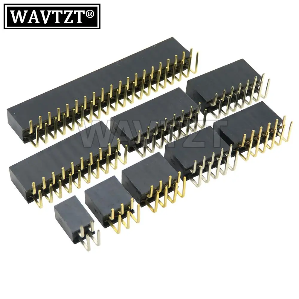 2,54mm 2 ~ 40 p Leiterplatte rechtwinklige Stift leiste Buchse Pinheader r/eine zweireihige Buchse 2*4 6 10 20 40 Pin für Arduino