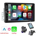 7 "Radio per auto 1 Din Carplay Android Auto Lettore multimediale HD Touch Screen Ingresso FM AUX Bluetooth MirrorLink Autoradio universale
