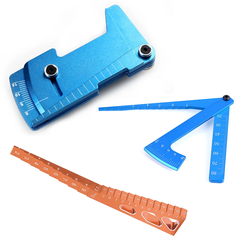 Einstellbare Lineal Einstellung RC Auto Höhe & Felge Camber 15 grad Hobby Werkzeuge CNC Für RC Auto 1/8 1/10 Tamiya HSP HPI