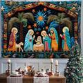 decorazioni natalizie scena della natività gesù battesimo appeso arazzo trapuntatura modello arte della parete natale grande arazzo murale decorazione fotografia sfondo coperta tenda casa camera da
