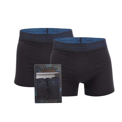 Ted Baker Mens 2 Pack of Modal Trunks in Black Cotton - Size Medium | Ted Baker Sale | Discount Designer Brands