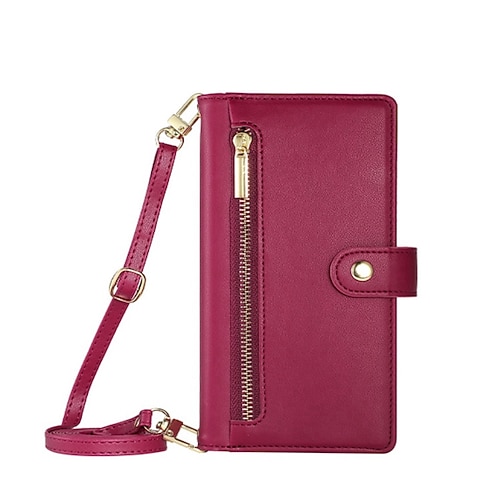 Handy Hülle Handyhüllen Für Samsung Galaxy S25 S24 S23 S23 FE S22 S21 Ultra Plus A55 5G A35 5G A25 A15 Rückseite Mit Ständer Magnetisch Reisverschluss Retro TPU PU-Leder Image