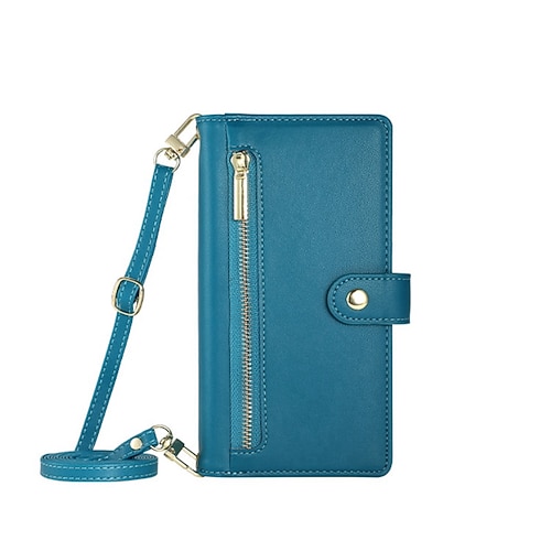 Handy Hülle Handyhüllen Für Samsung Galaxy S26 Ultra Plus S25 S24 S23 S22 S23 FE S21 Ultra Plus S20 A55 5G A35 5G Rückseite Mit Ständer Magnetisch Reisverschluss Retro TPU PU-Leder Image