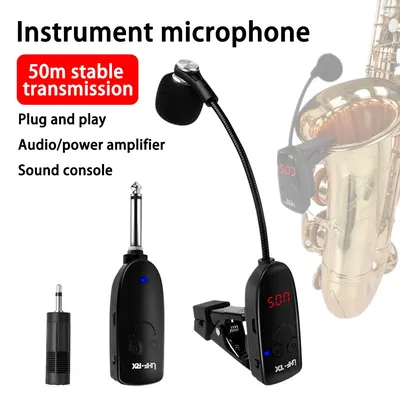 Wireless Instruments Pickup Pmplifier for Saxophone Trumpet Trombone Professional Microphone
