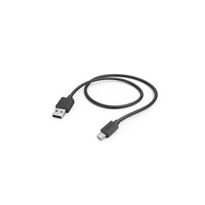 Hama 00201584 USB Kabel 1 m USB 2.0 Micro-USB A USB A Schwarz Image