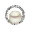 Perlen-Anhänger JOBO "Anhänger mit Perle", silber (silber 925, weiß), Schmuckanhänger, Damen, Silber 925 (Sterlingsilber)-Perlen, Silber 925 (Sterlingsilber), Perlen, 925 Silber mit Süßwasser-Zuchtperle und Zirkonia