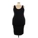 Fashion Nova Cocktail Dress - Midi Scoop Neck Sleeveless: Black Dresses - New - Women's Size 3X