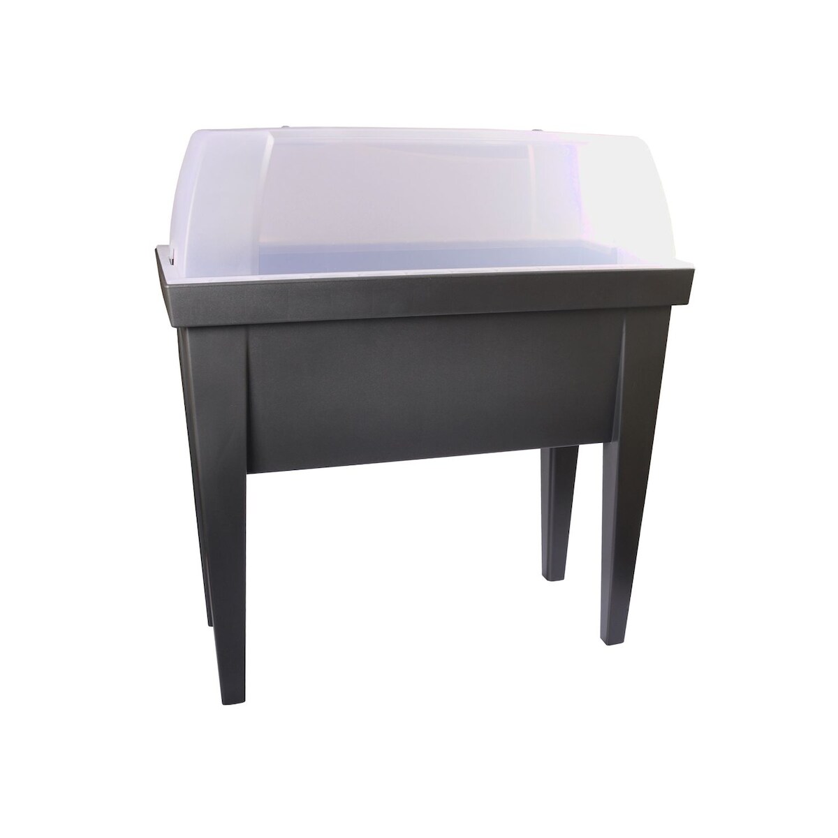 Hochbeet mit Deckel Frühbeet Treib- Gewächshaus 80x88x40 cm Blumenkasten Kräuter Anthrazit Image