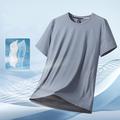 Homme T-shirt Manche Courte Col Ras du Cou Tee-shirt T-shirt musclé Chemise à manches courtes Extérieur Séchage rapide Faire des exercices Doux Anti-transpiration Nylon Noir Blanche Bleu Gym Escalade